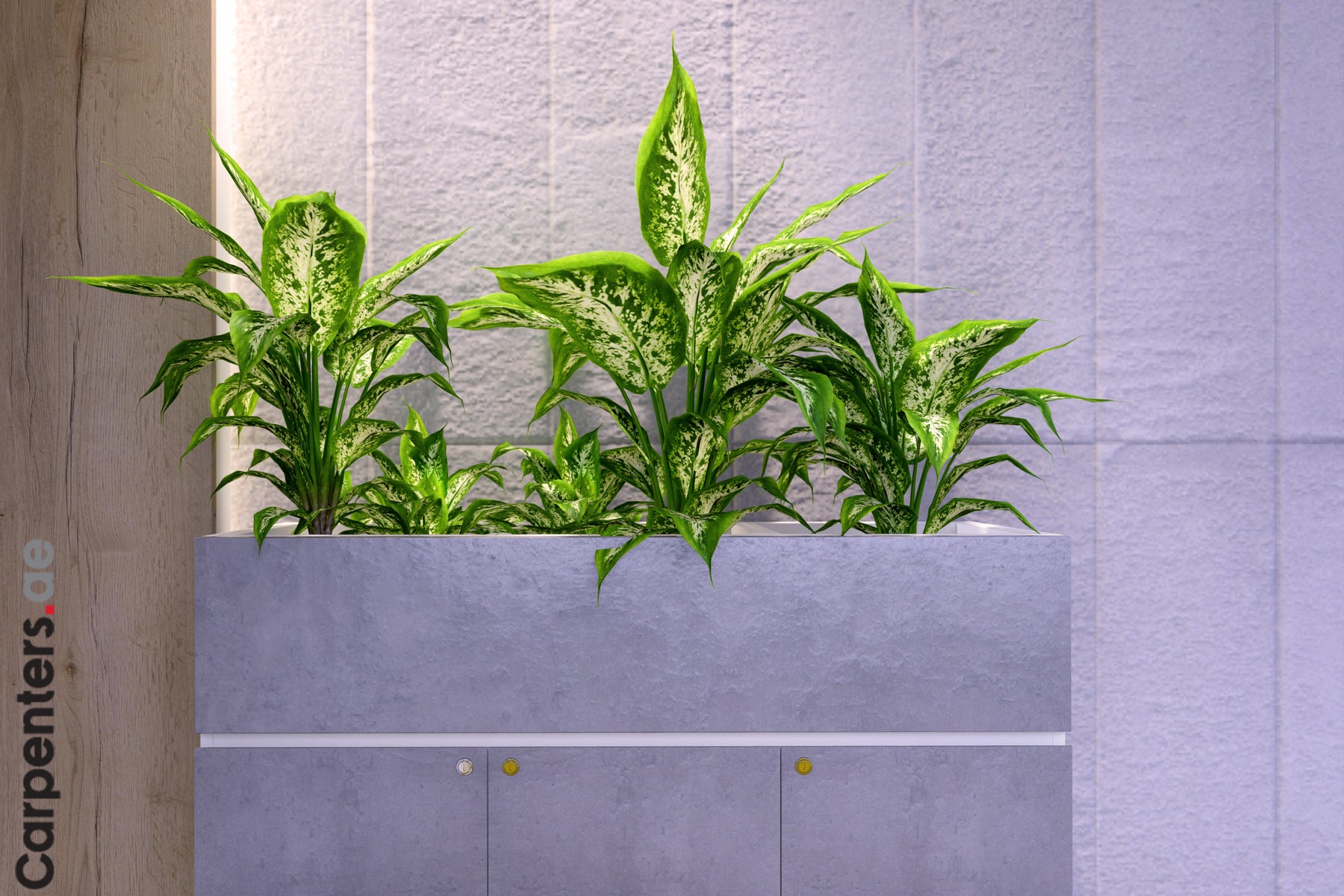 FACE Mid-height filing cabinet with Planter