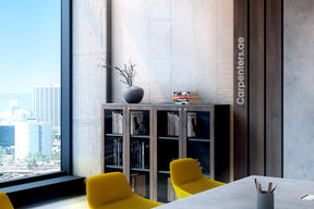 FACE Mid-height filing cabinet - Glass Shutter