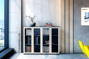 FACE Mid-height filing cabinet - Glass Shutter