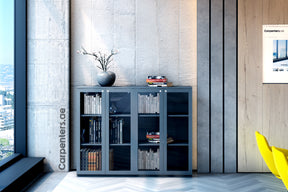 FACE Mid-height filing cabinet - Glass Shutter