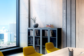 FACE Mid-height filing cabinet - Glass Shutter