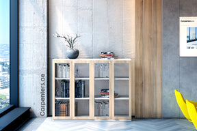 FACE Mid-height filing cabinet - Glass Shutter