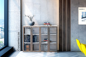 FACE Mid-height filing cabinet - Glass Shutter