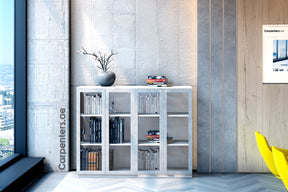 FACE Mid-height filing cabinet - Glass Shutter