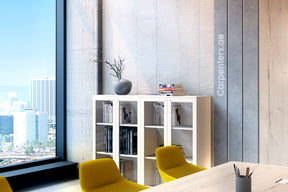 FACE Mid-height filing cabinet - Glass Shutter