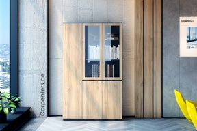 FACE Full-height filing cabinet - 2x Half Glass & half shutter+ 1x Full shutter