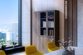 FACE Full-height filing cabinet - 2x Half Glass & half shutter+ 1x Full shutter