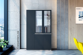 FACE Full-height filing cabinet - 2x Half Glass & half shutter+ 1x Full shutter
