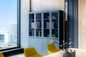 FACE Full-height filing cabinet - Half glass + Half Shutter