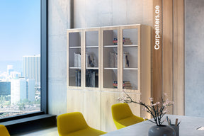 FACE Full-height filing cabinet - Half glass + Half Shutter