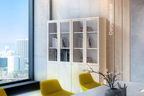 FACE Full-height filing cabinet - Half glass + Half Shutter