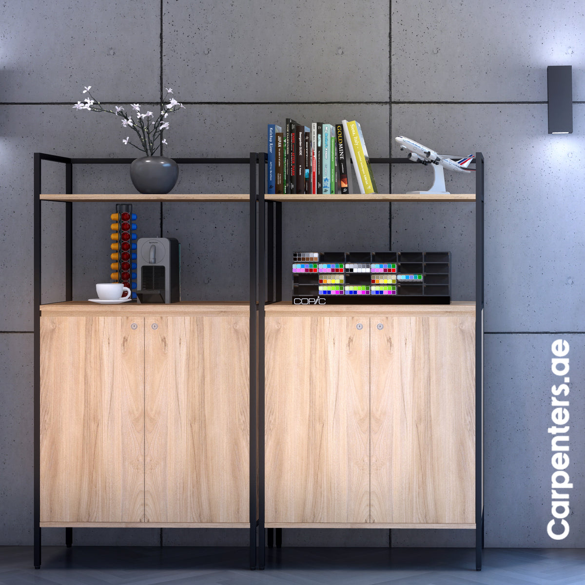 SKETCH Mid-height cabinet with shelves