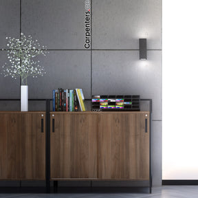 SKETCH Low-height Filing cabinet - Sliding shutter