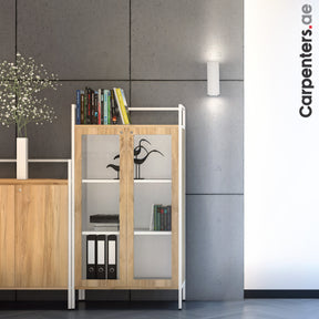 SKETCH Mid-height Filing cabinet with Glass Shutter